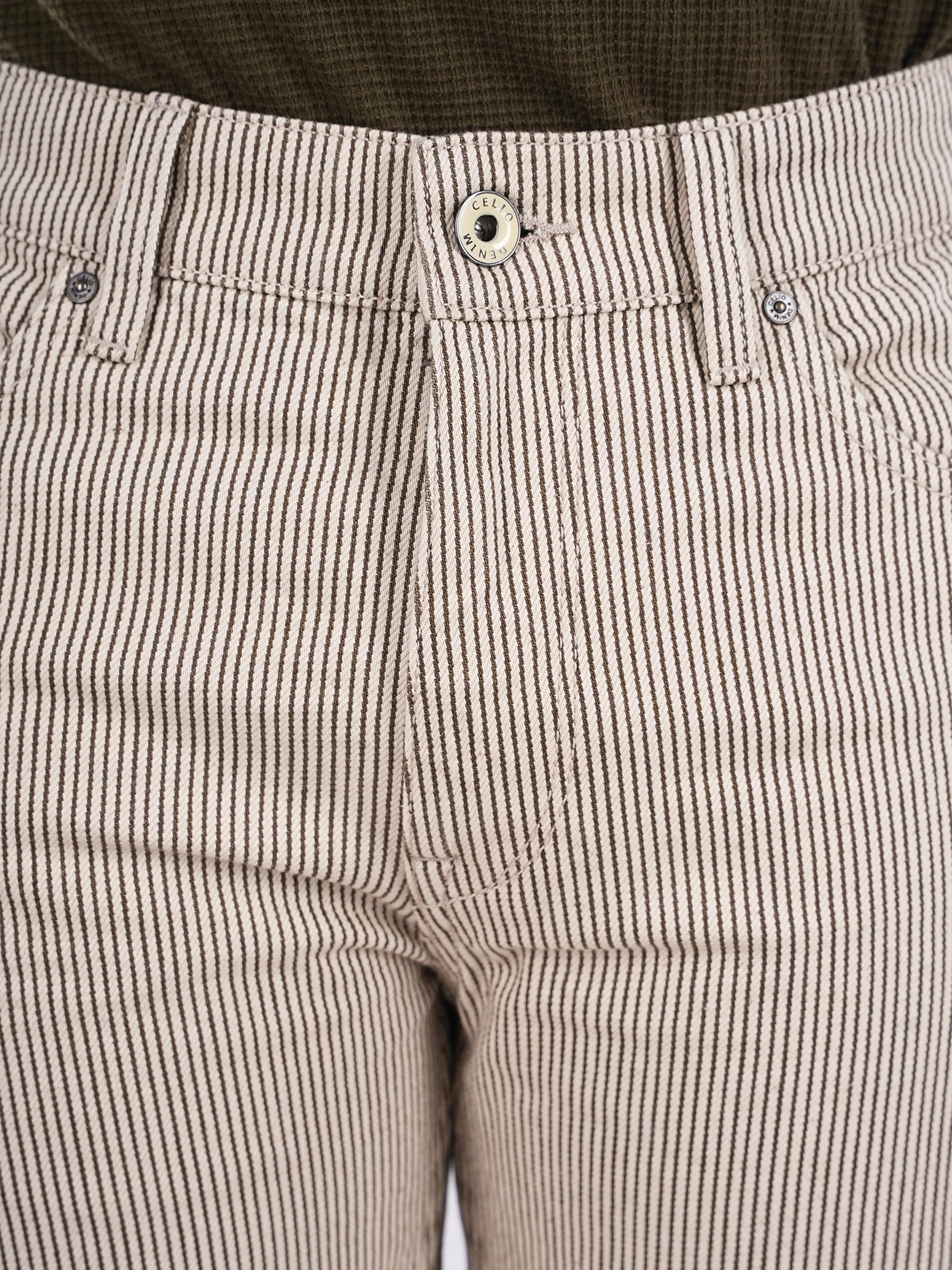 Celio* Cotton Straight Fit Beige Jean