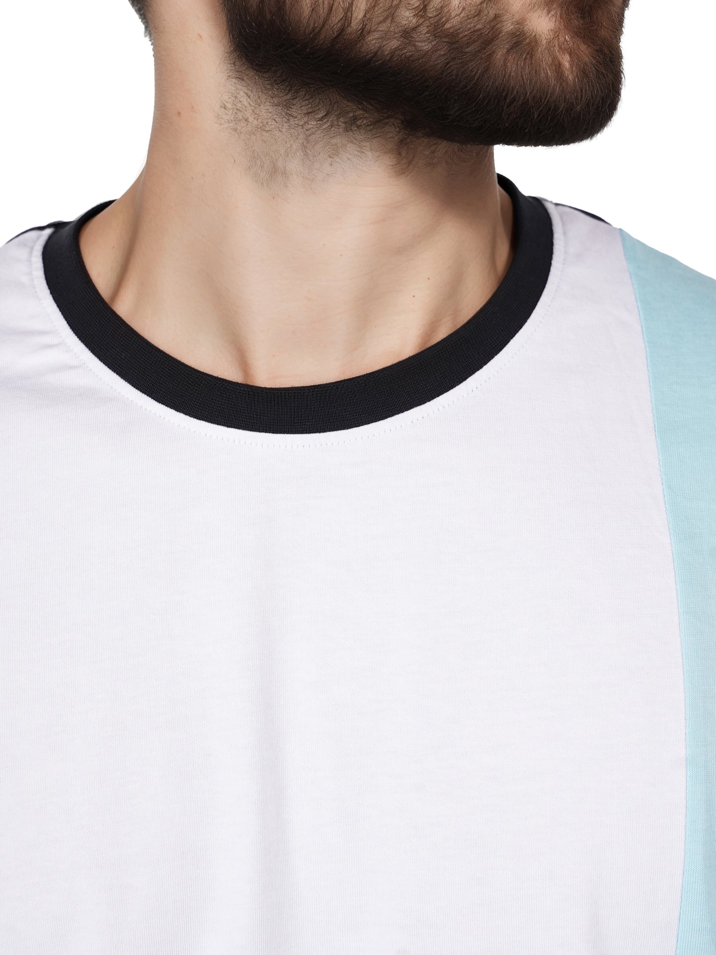Celio* Colourblock Regular Fit Cotton Multi T-Shirt