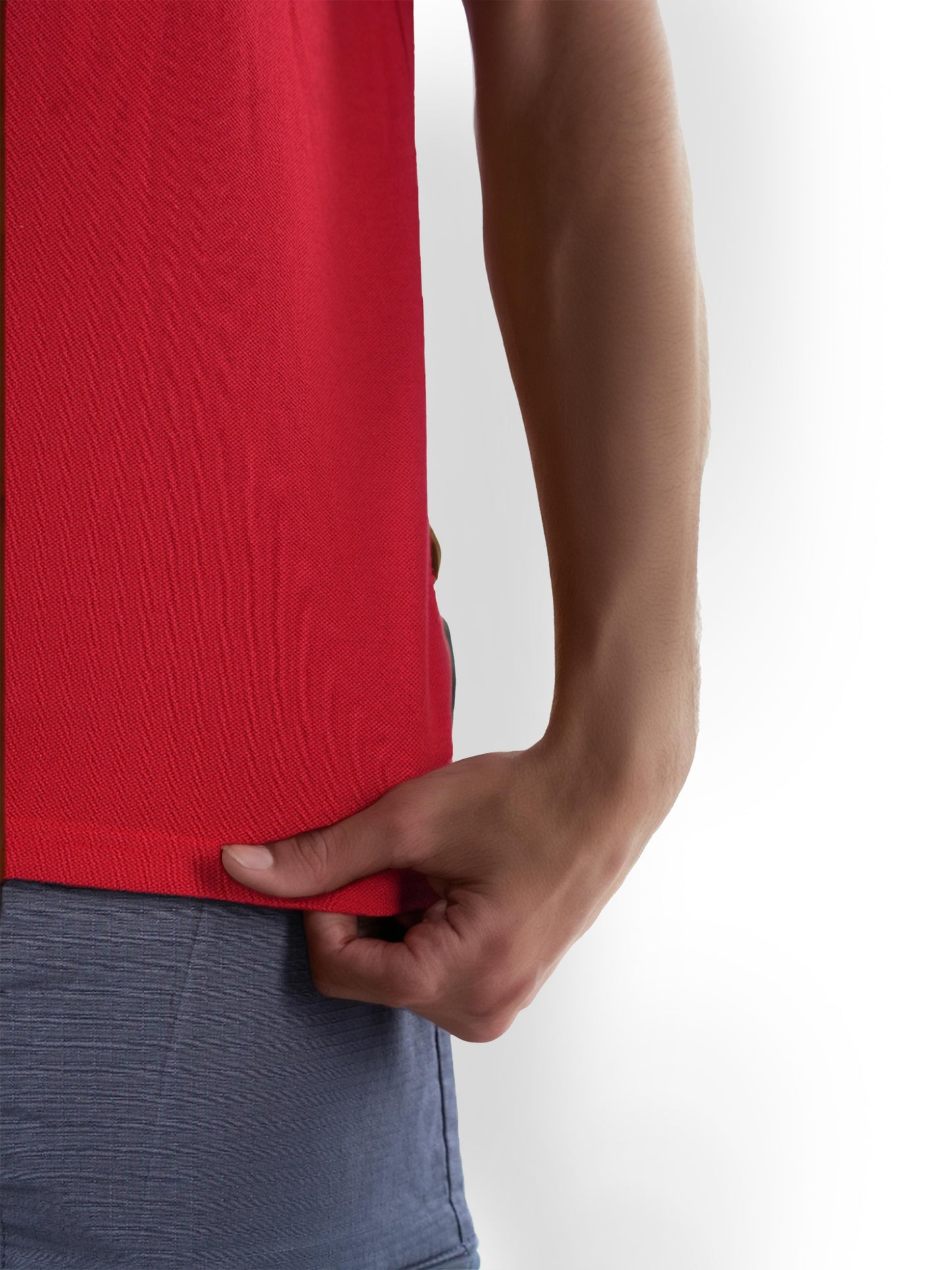 Celio* Solid Regular Fit Cotton Red T-Shirt