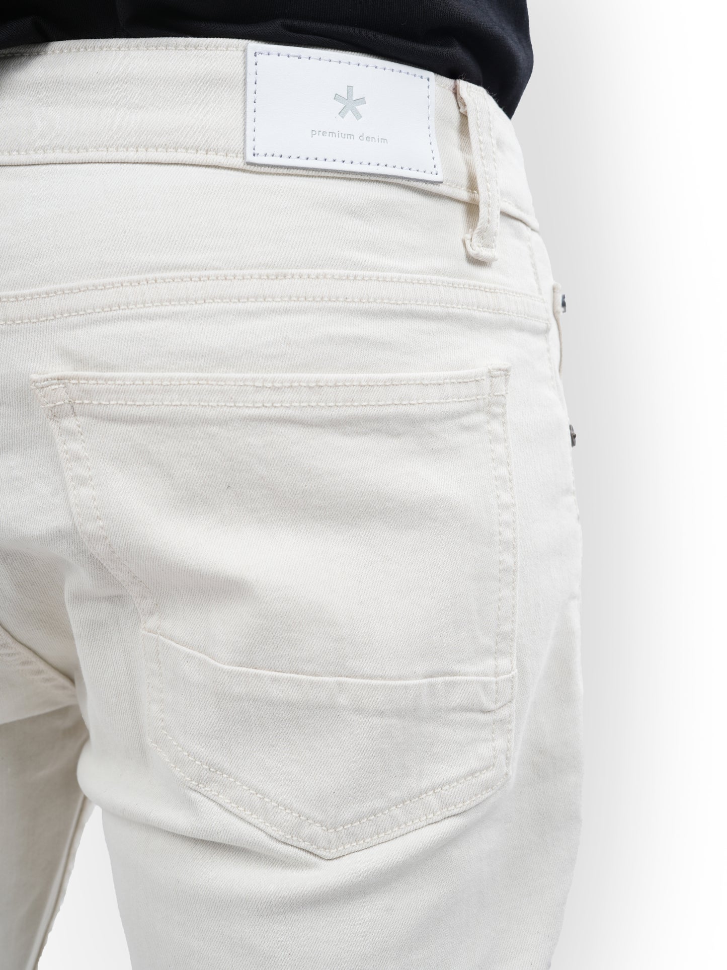 Celio* Cotton Skinny Fit Beige Jean