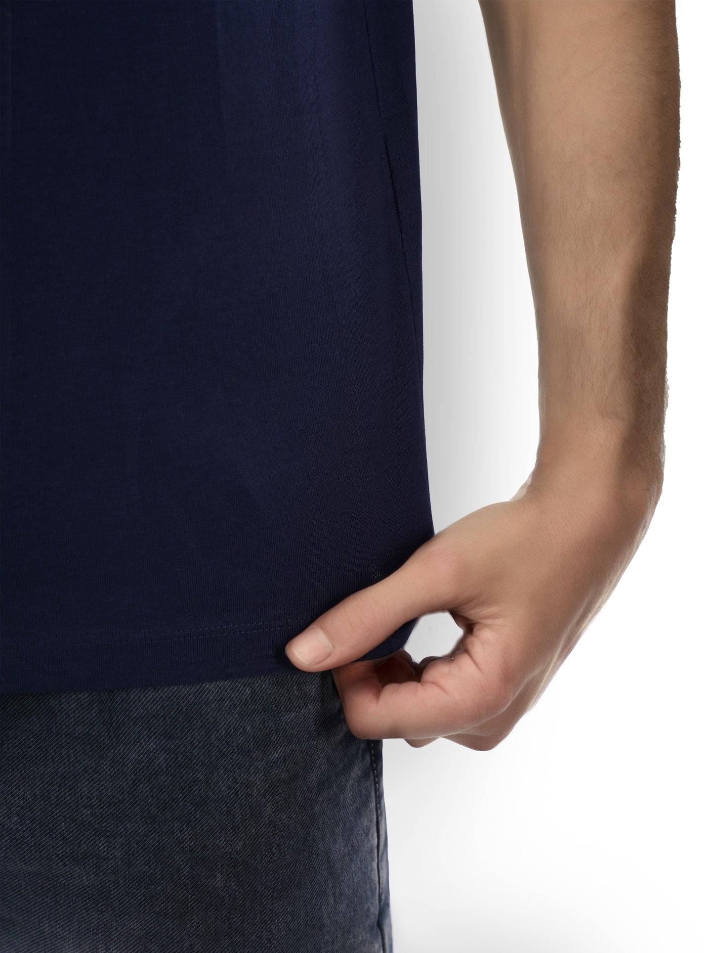 Celio* Printed Straight Fit Cotton Navy Blue T-Shirt