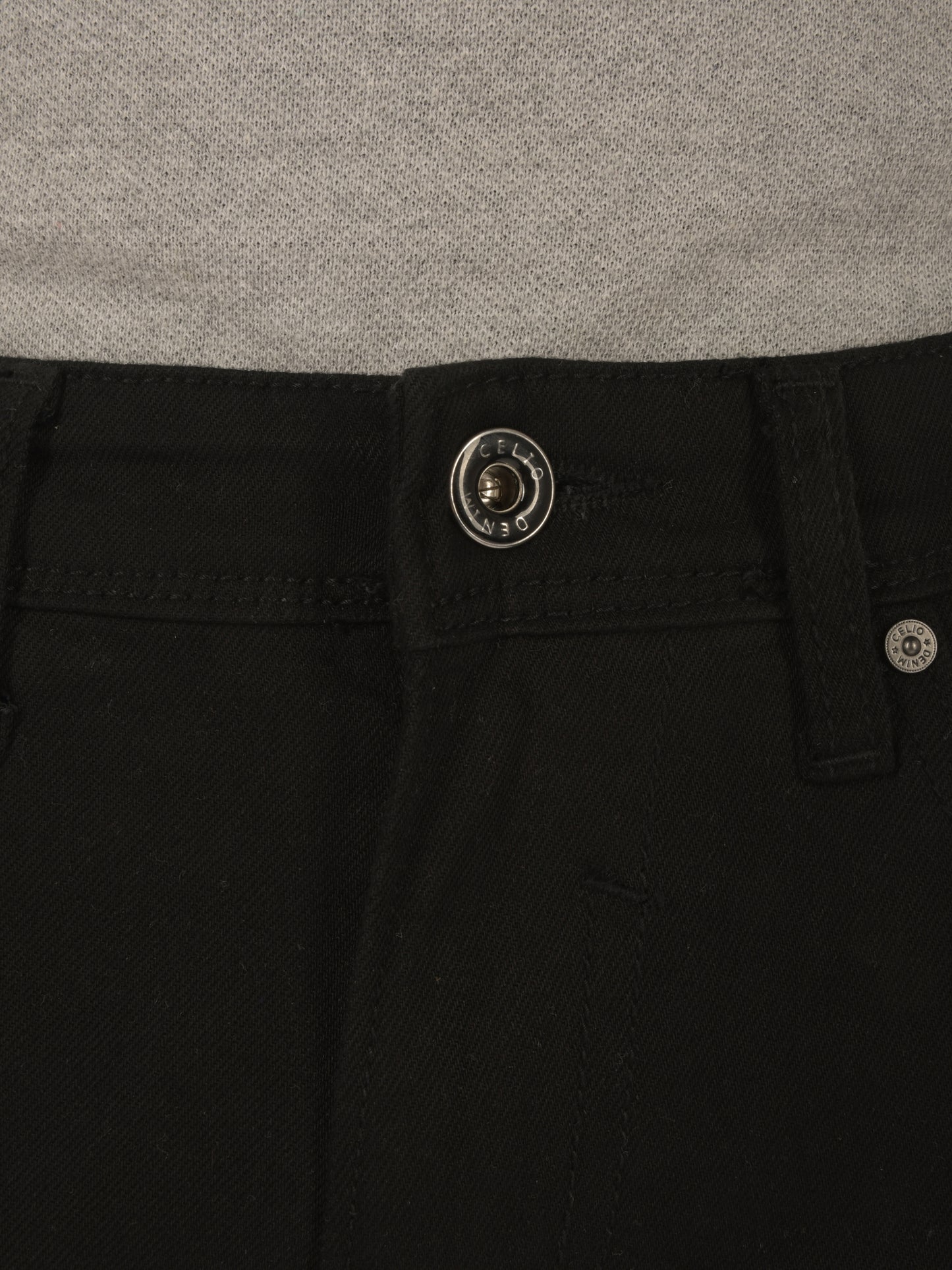 Celio* Cotton Straight Slim Fit Grey Jean