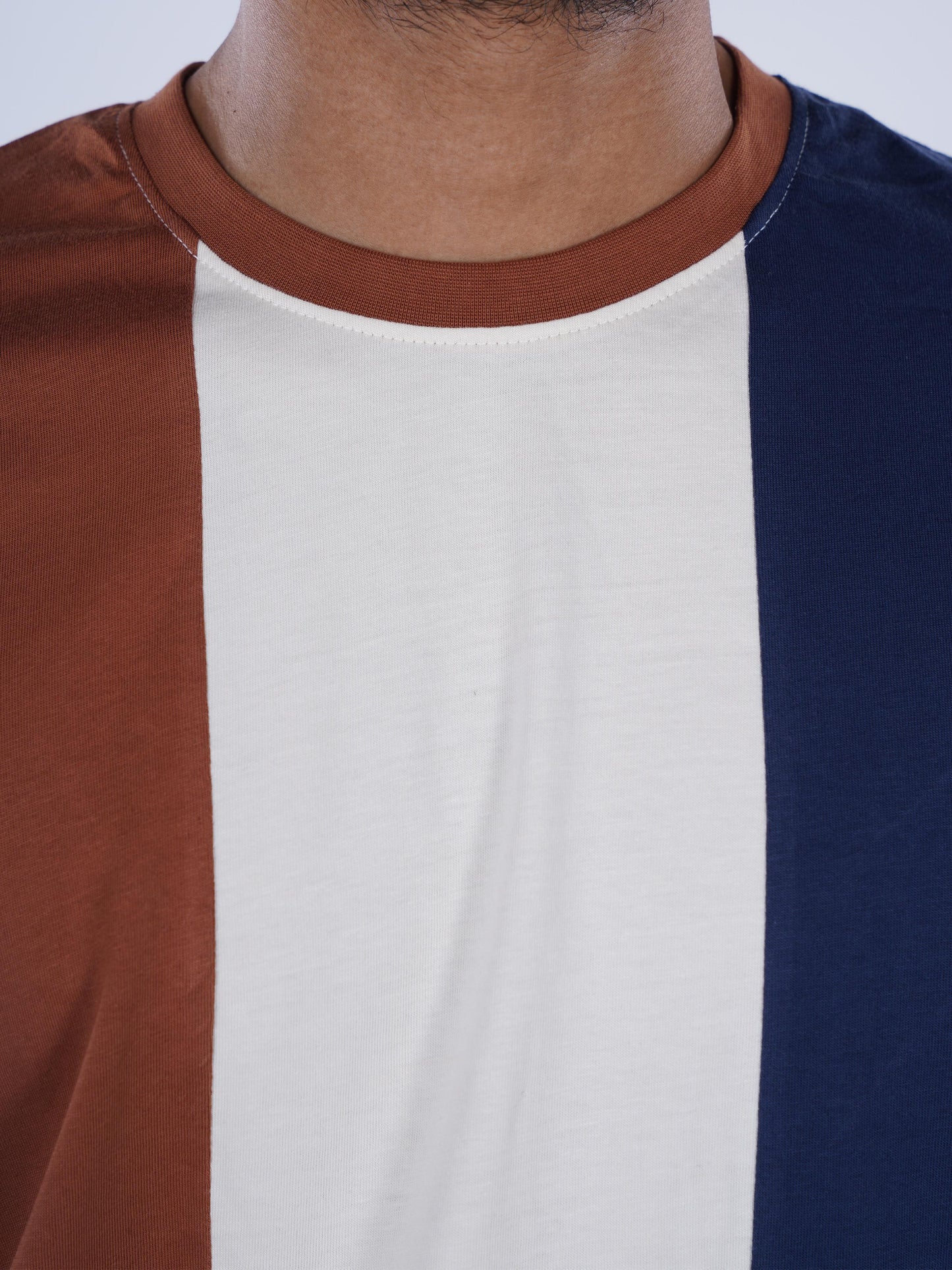 Celio* Colourblock Straight Fit Cotton Multi T-Shirt