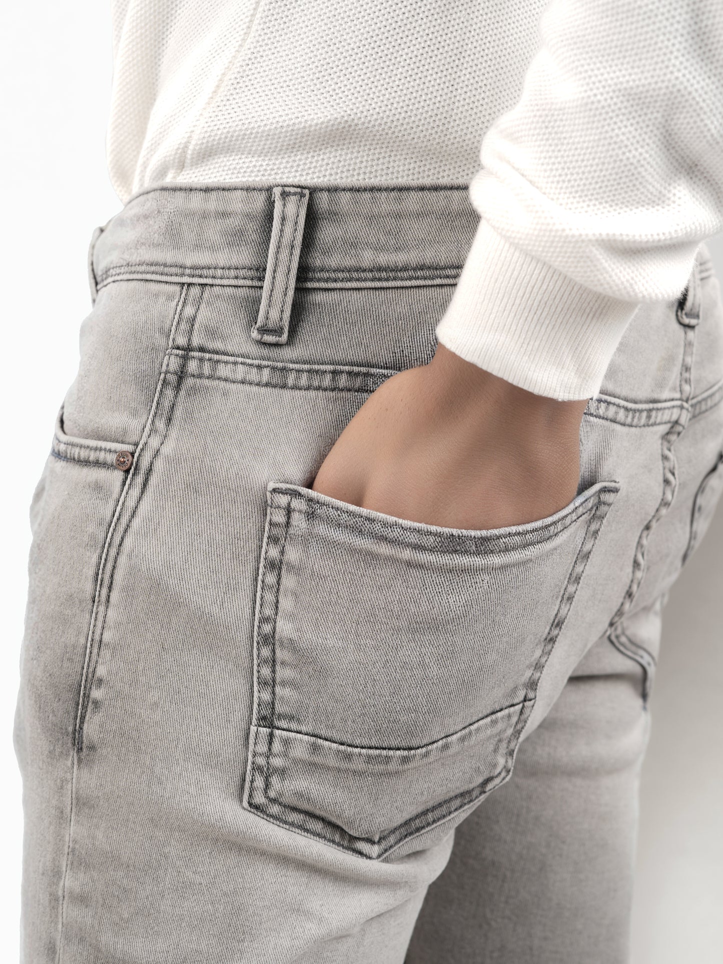 Celio* Cotton Slim Fit Black Jean