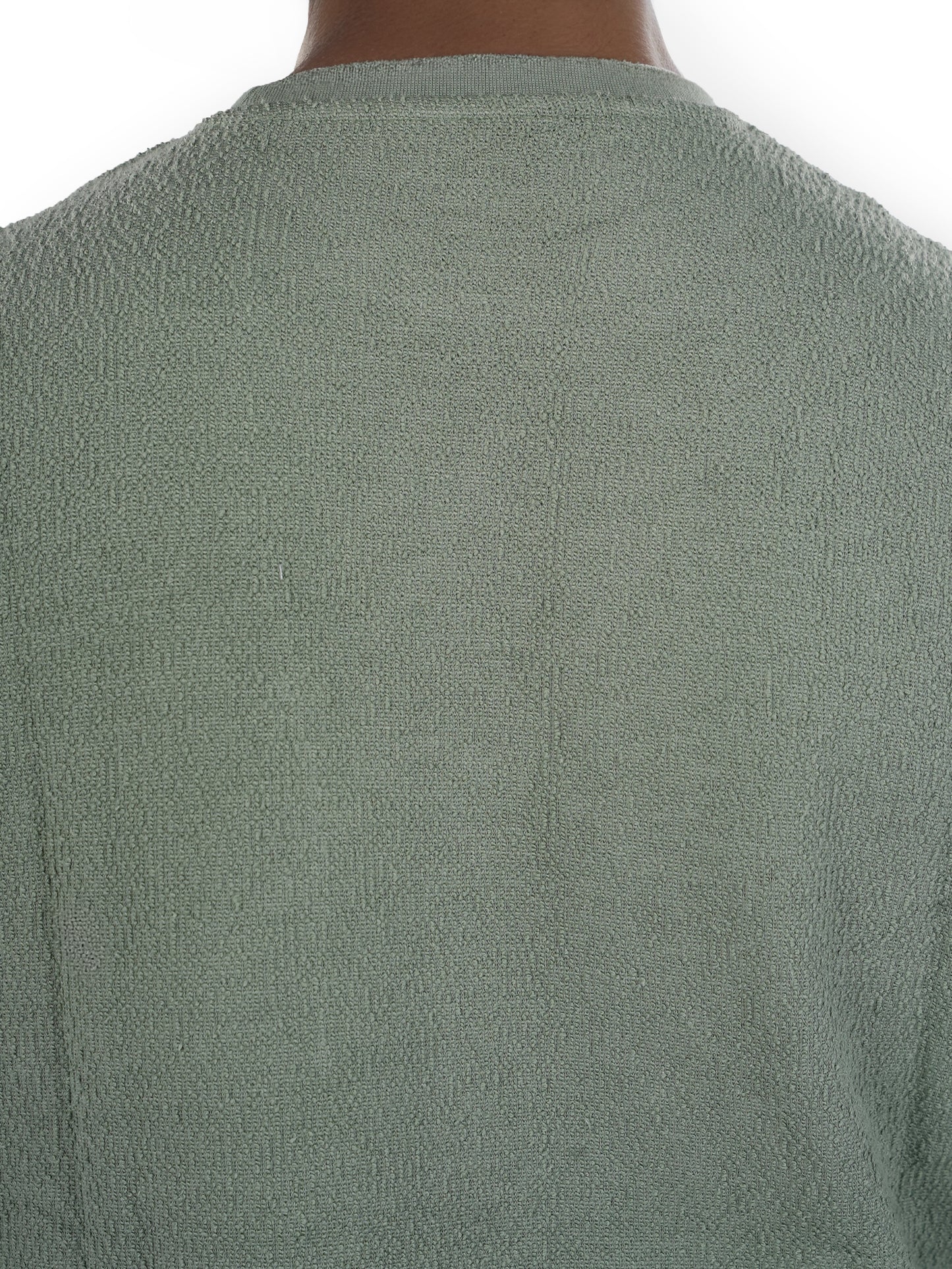 Celio* Solid Boxy Fit Cotton Green T-Shirt