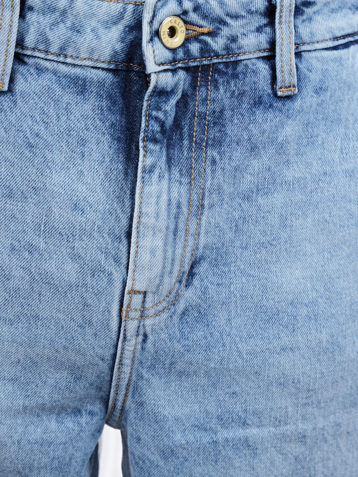 Celio* Cotton Loose Fit Blue Jean