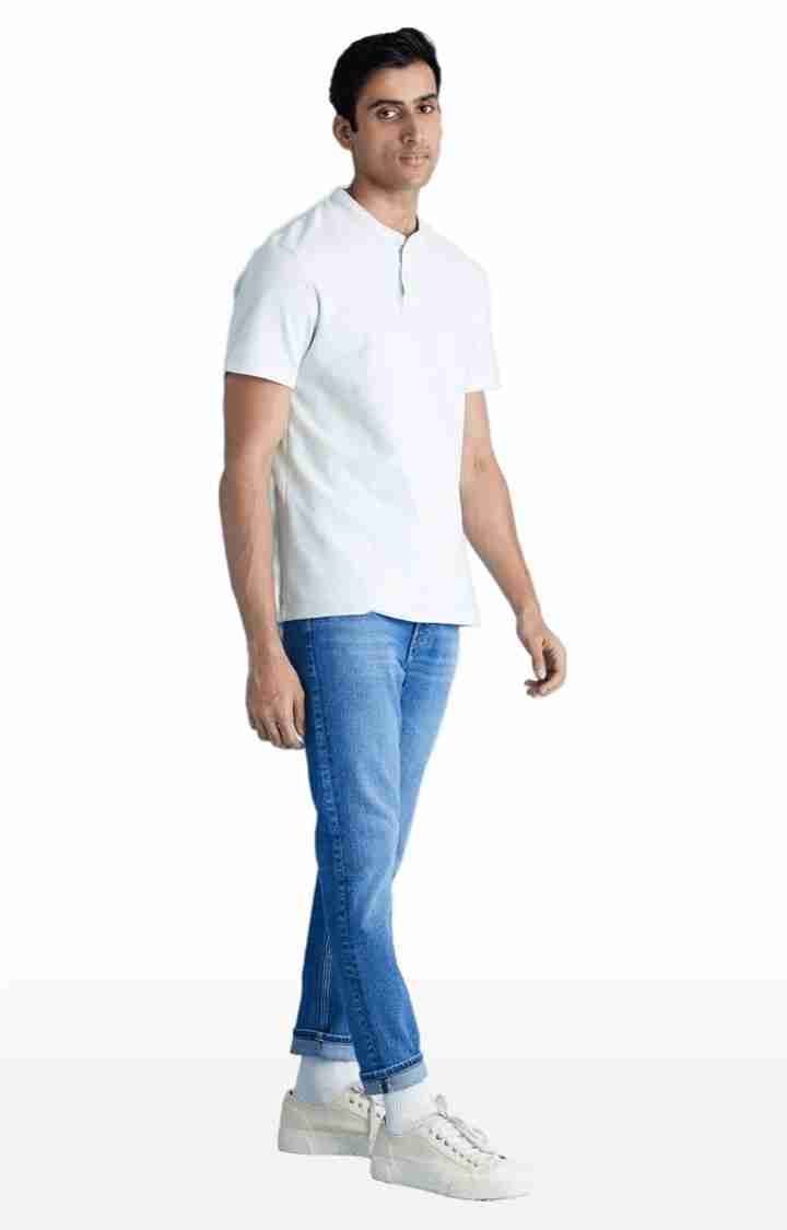 Celio* Cotton-Blend Tapered Fit Blue Jean