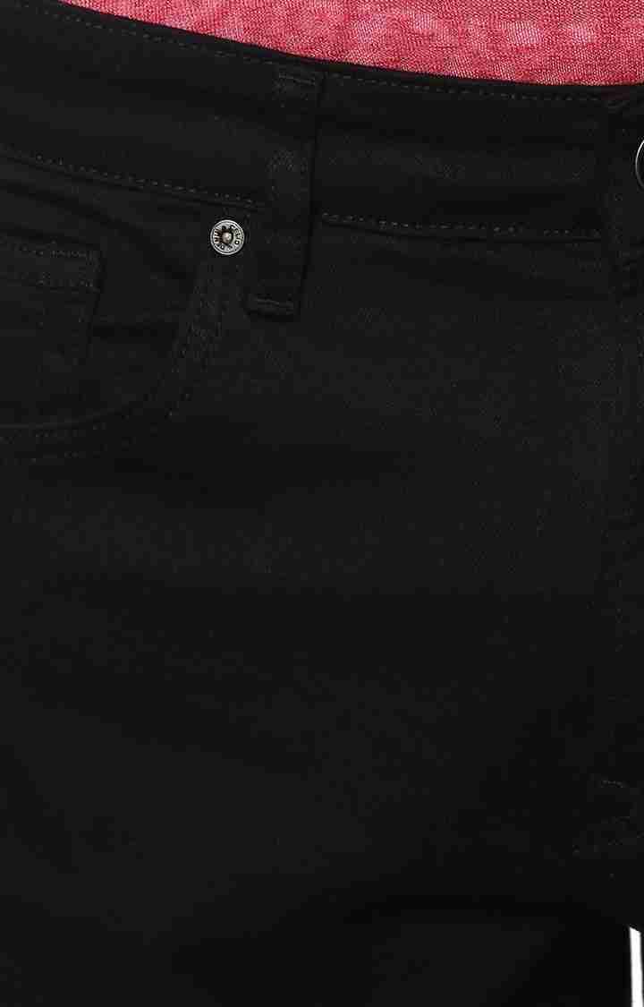 Celio* Cotton Regular Fit Black Jean