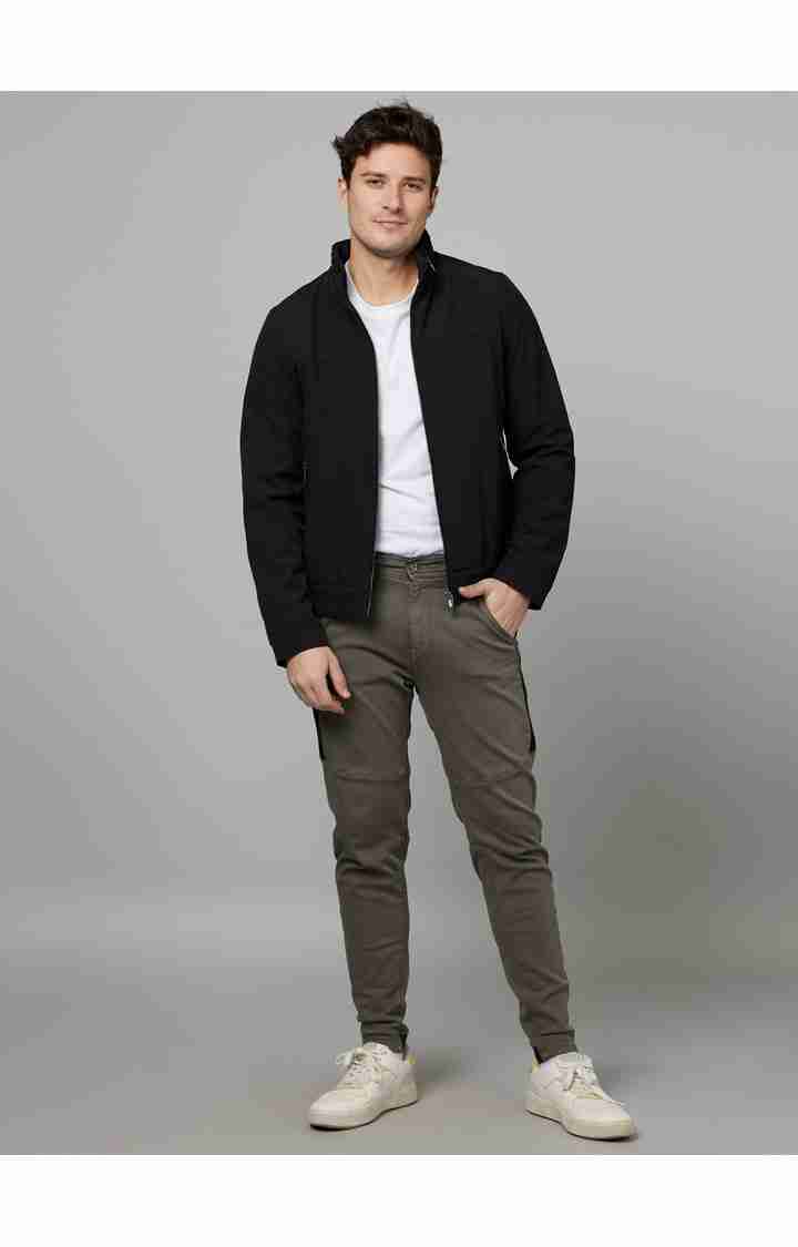 Celio* Cotton-Blend Skinny Fit Olive Jean