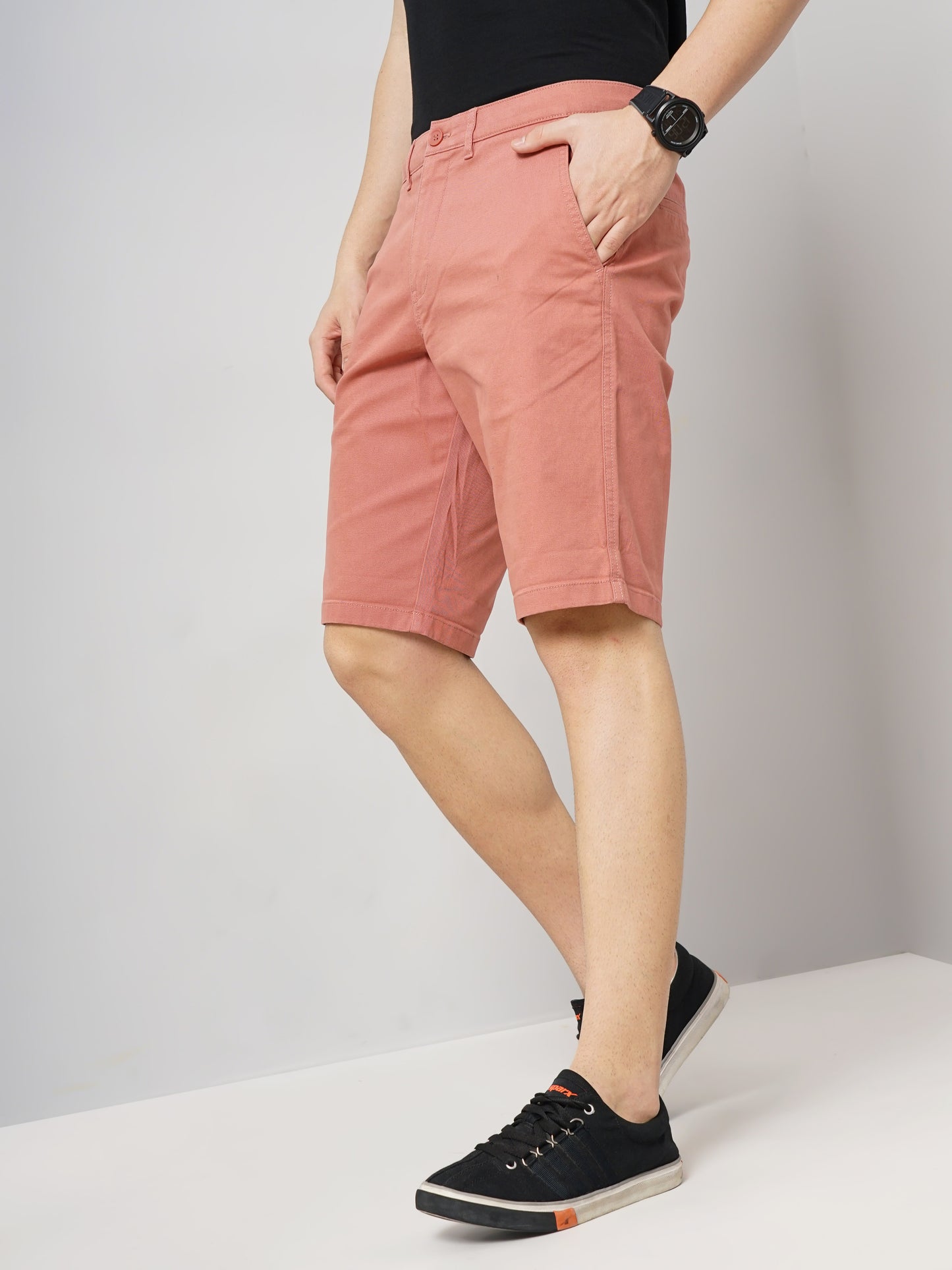 Celio* Cotton Regular Fit Pink Shorts