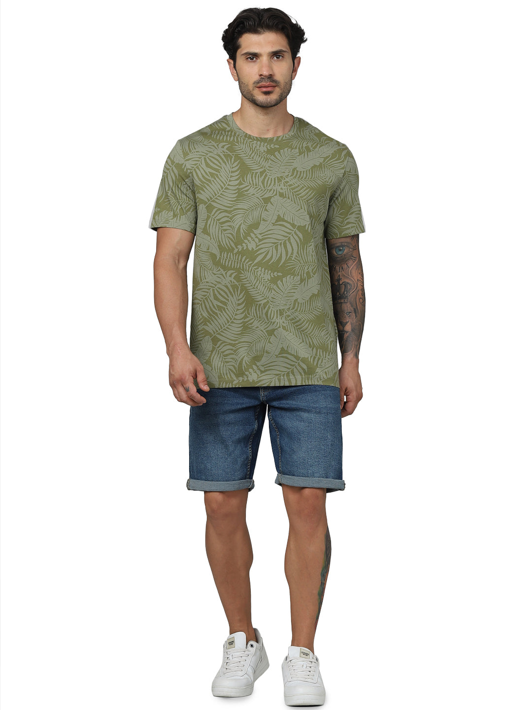 Celio* Cotton Regular Fit Blue Shorts