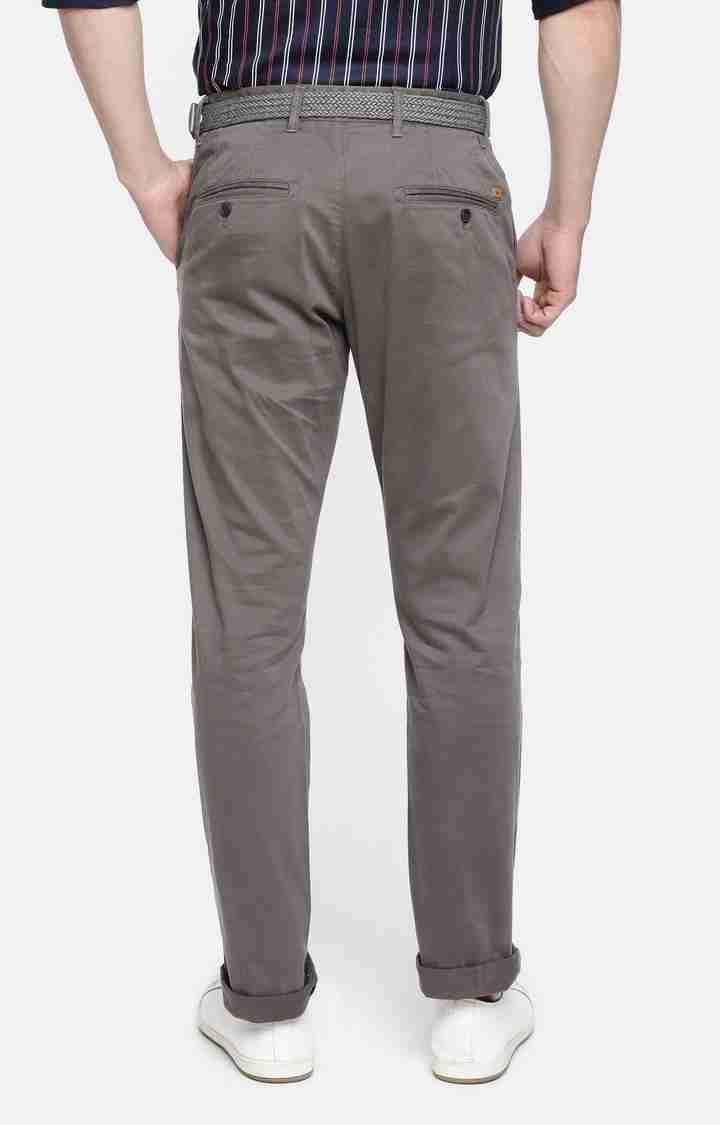 Celio* Cotton Regular Fit Grey Trouser