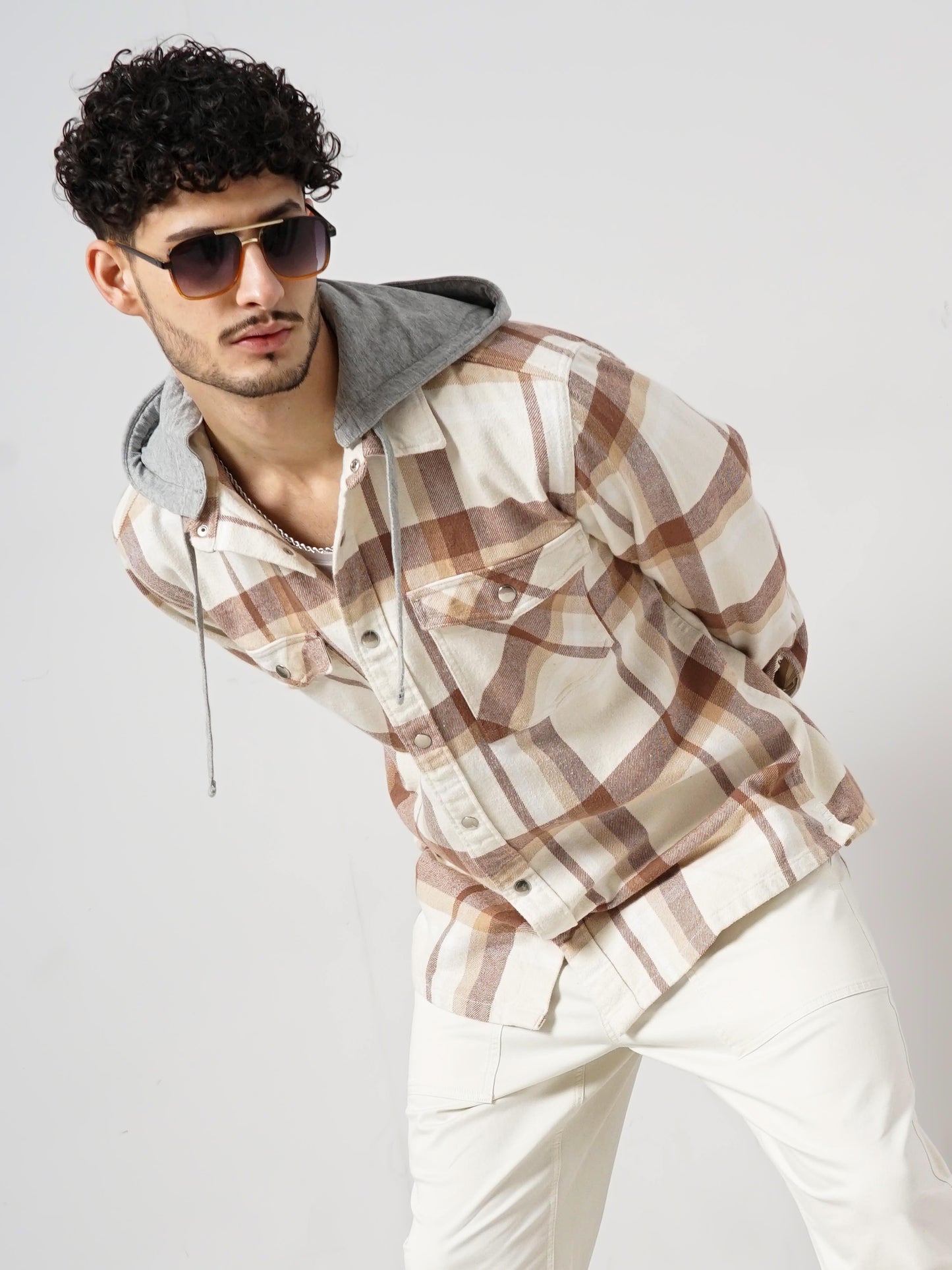 Celio* Checked Regular Fit Cotton Blue Shirt