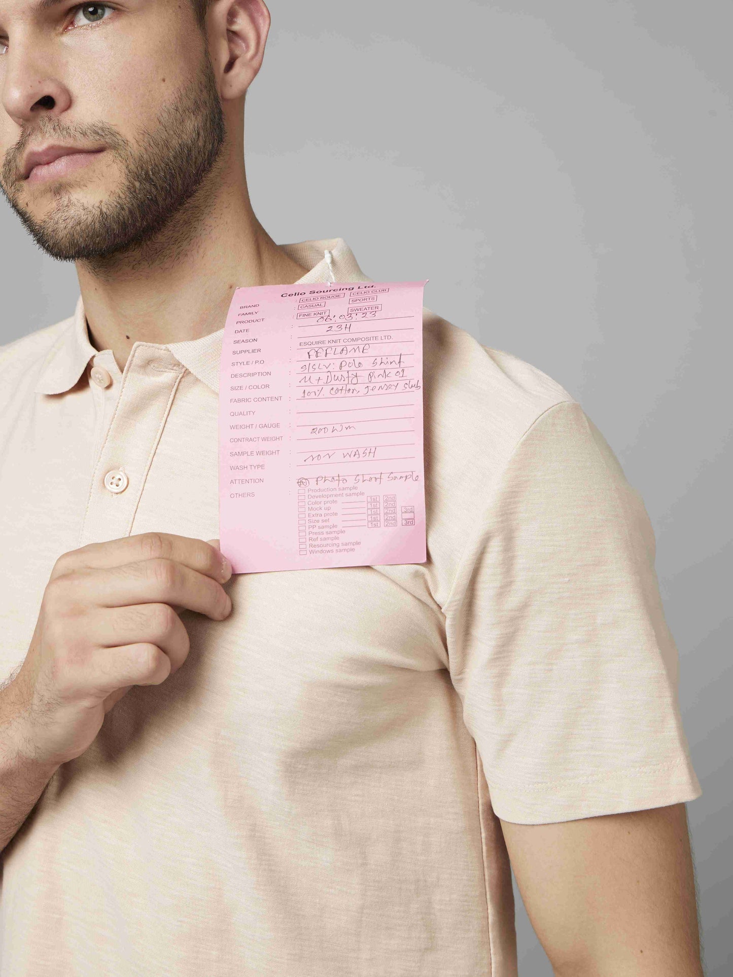 Celio Men Peach Solid Regular Fit Cotton T-Shirts