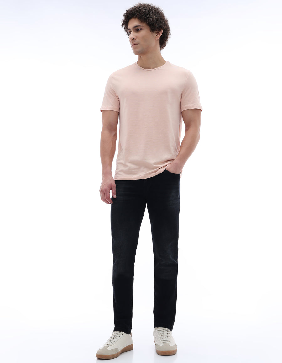 Slim Fit Stretch Cotton Jeans - Black