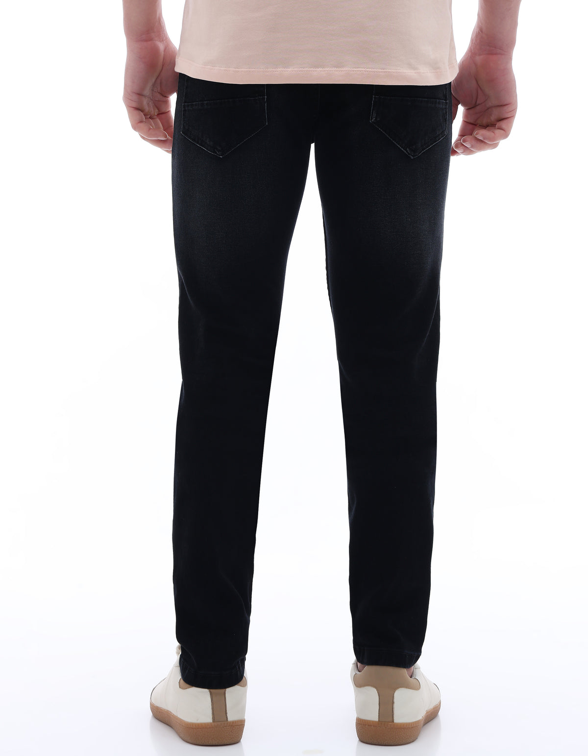 Slim Fit Stretch Cotton Jeans - Black