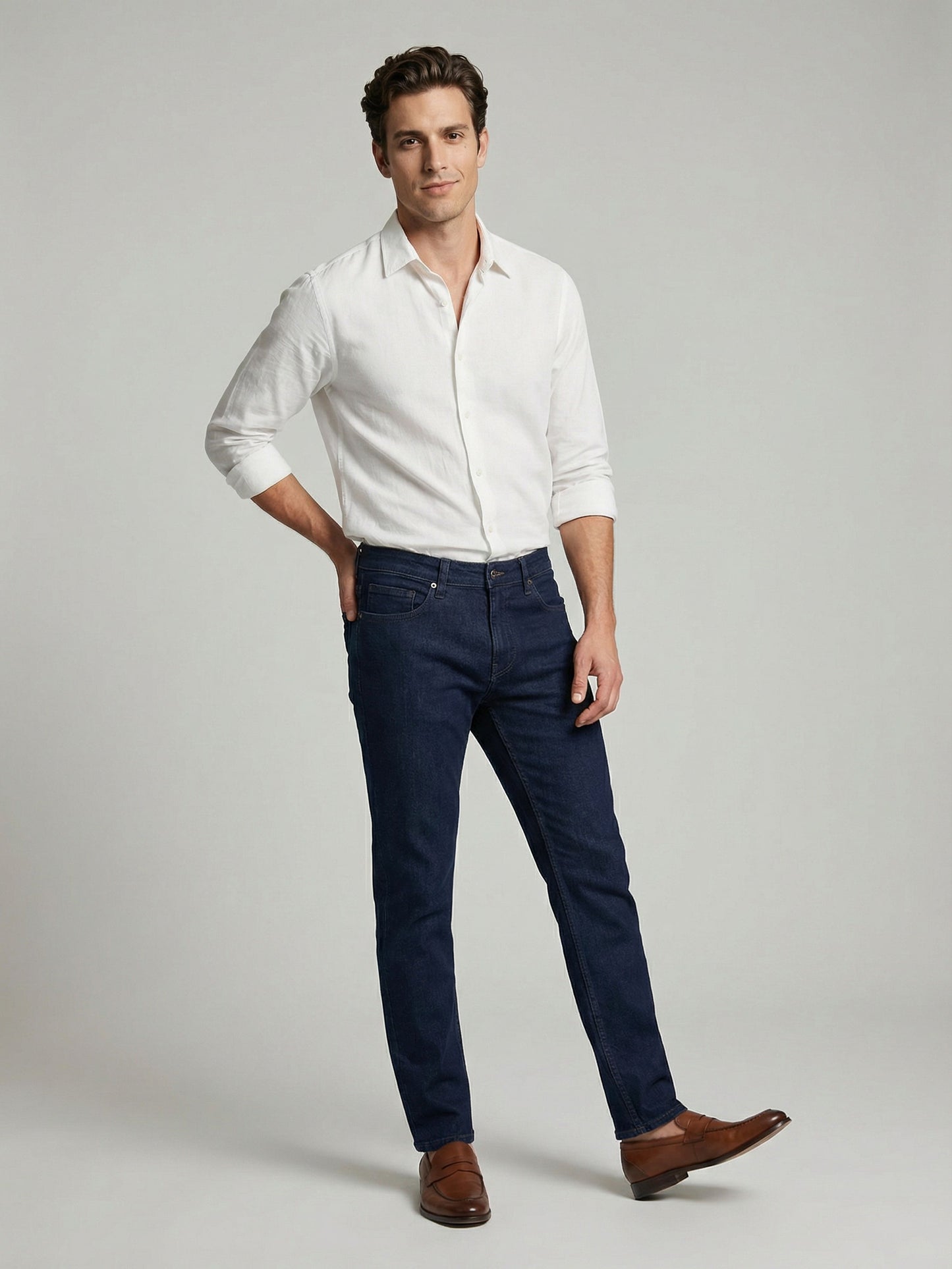 Celio* Men Blue Solid Slim Fit Cotton Jeans