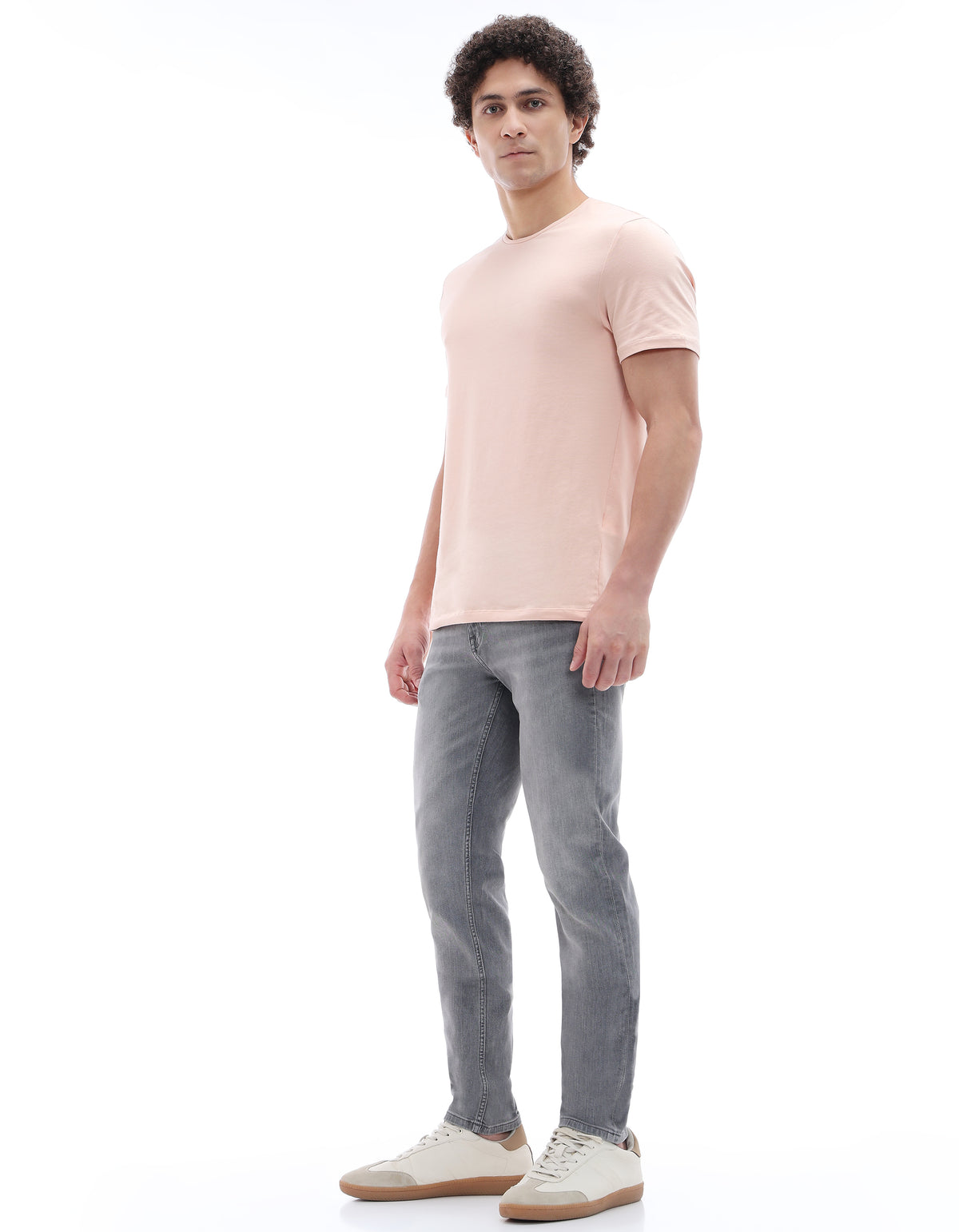 Slim Fit Stretch Cotton Jeans - Grey