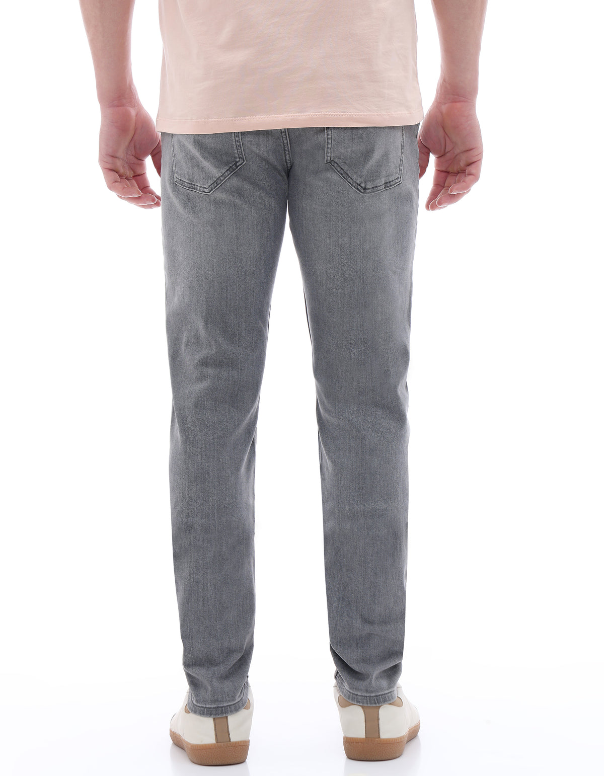 Slim Fit Stretch Cotton Jeans - Grey