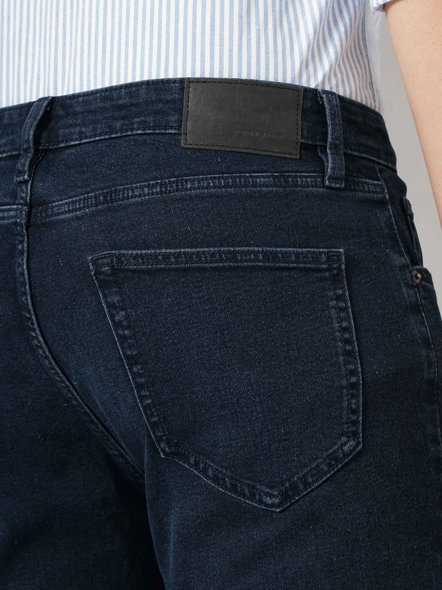 Celio* Cotton Slim Fit Black Jean