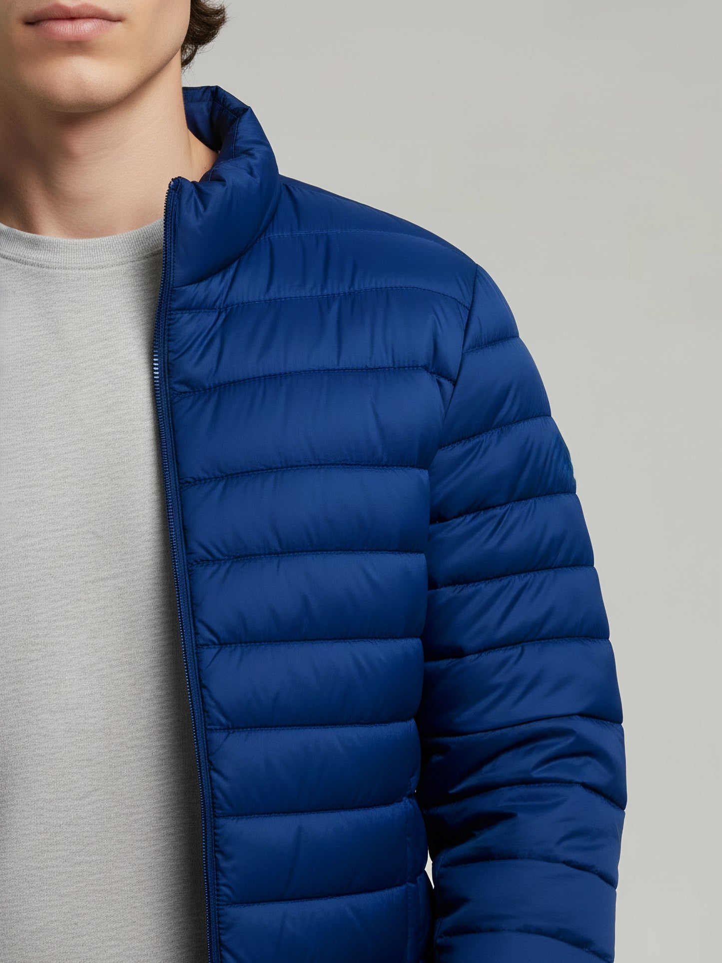 Celio* Men Blue Solid Regular Fit Polyester Jackets