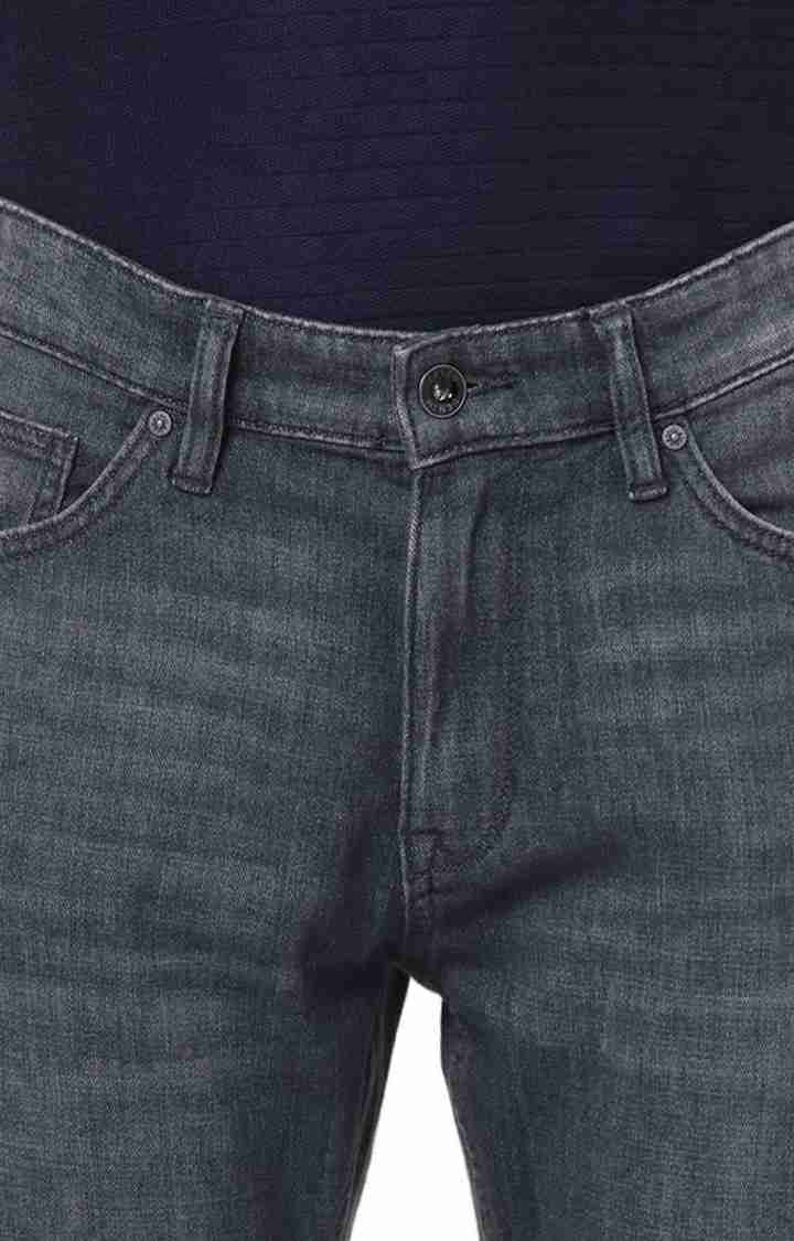 Celio* Cotton-Blend Straight Fit Grey Jean