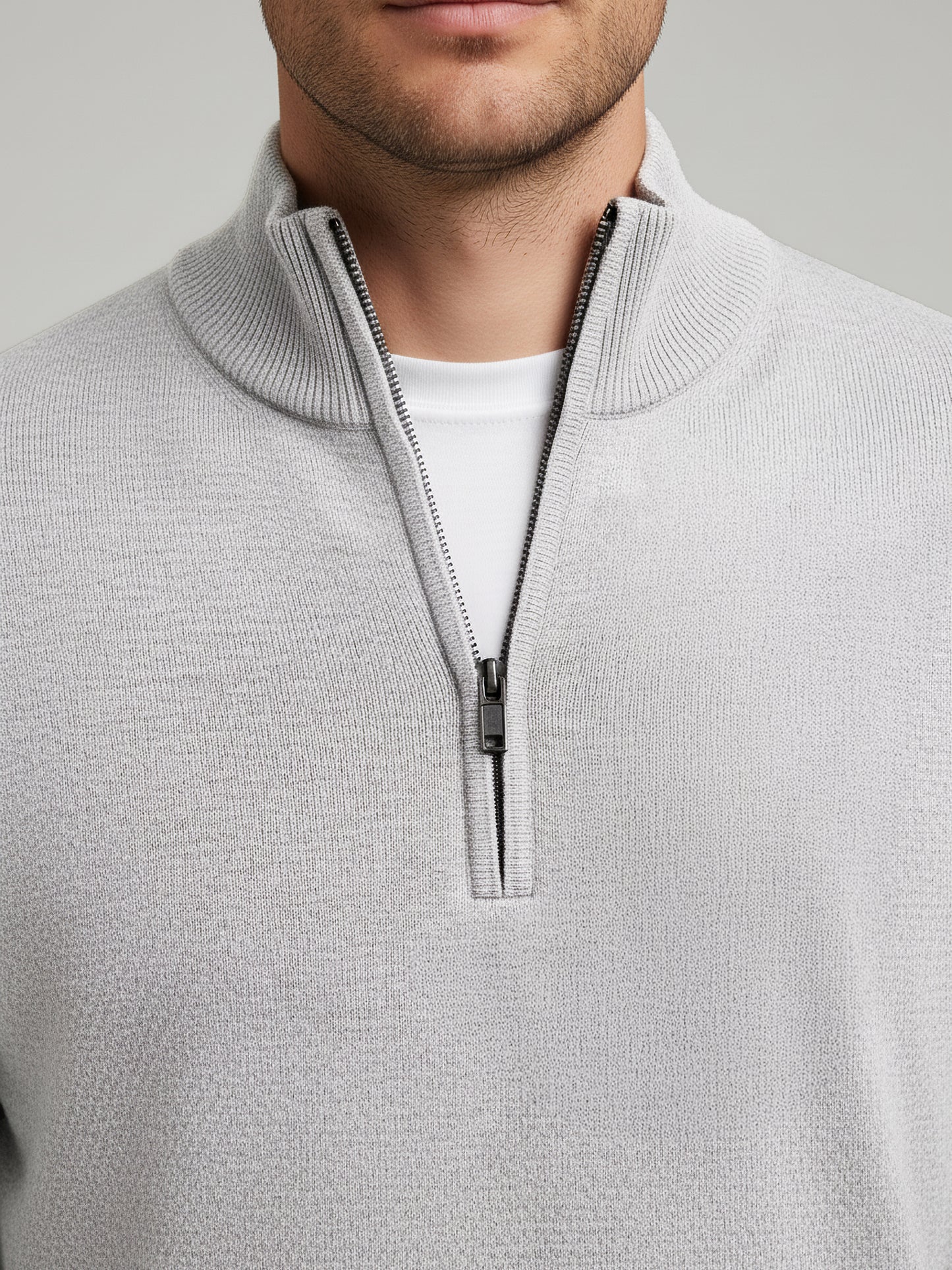 Celio* Men Off White Solid Regular Fit Cotton Sweaters