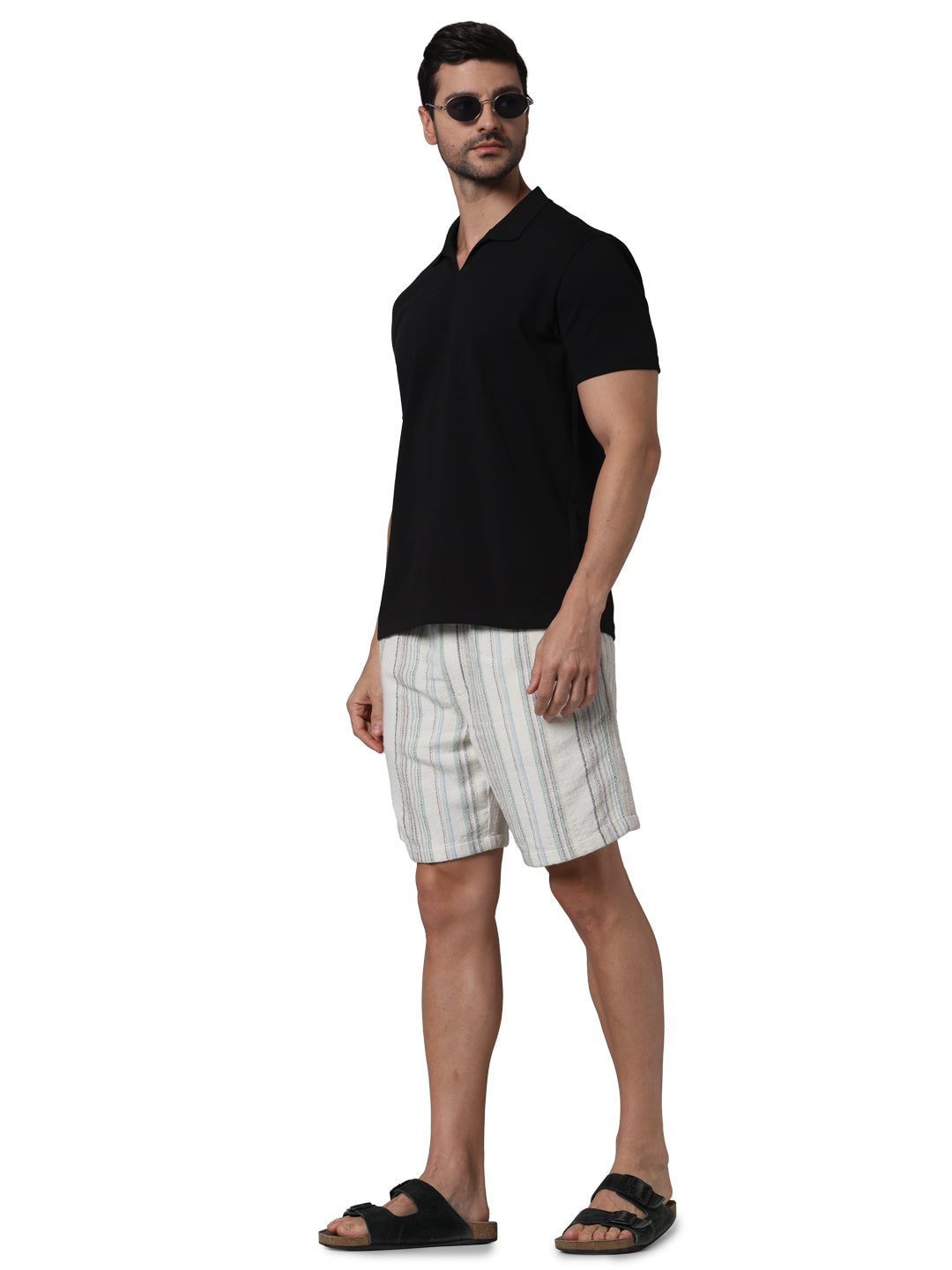 Celio* Solid Regular Fit Cotton Black T-Shirt