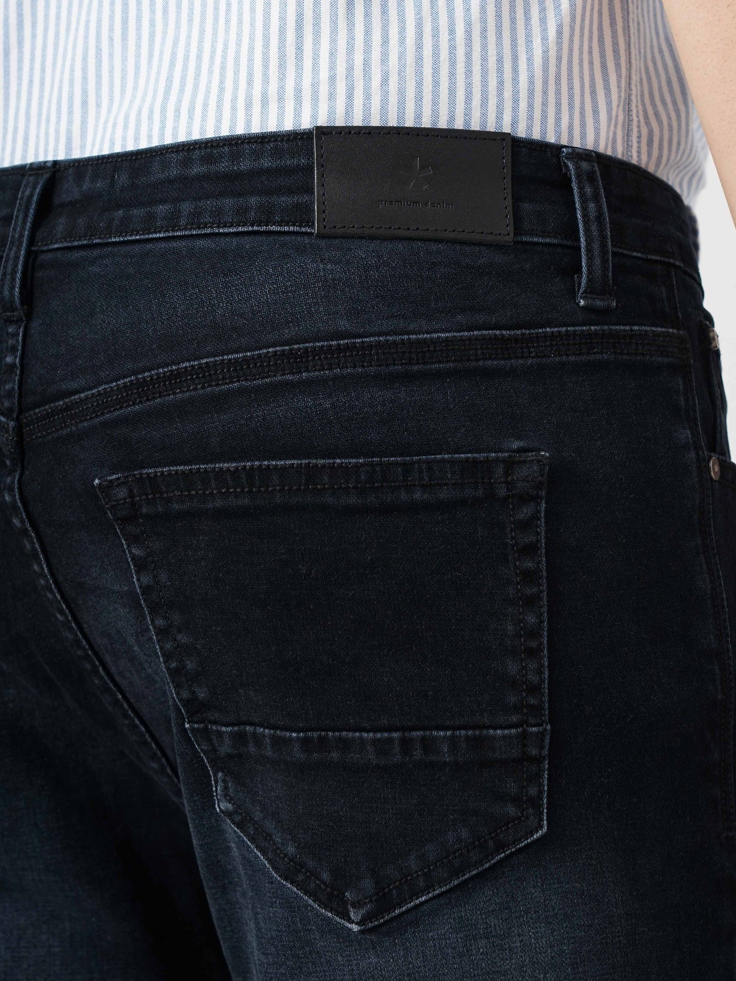 Celio* Cotton Skinny Fit Black Jean