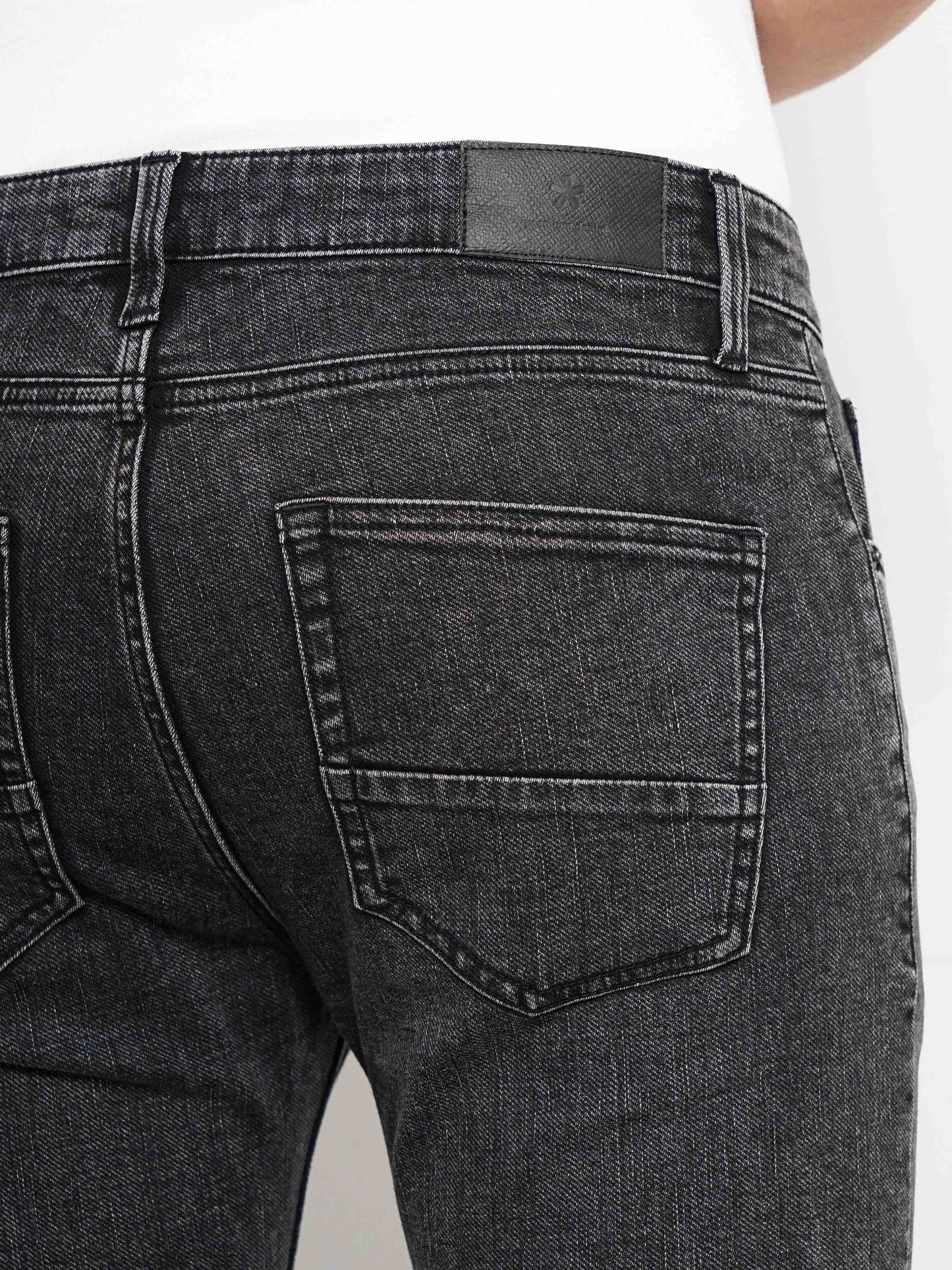 Celio* Cotton Slim Fit Black Jean