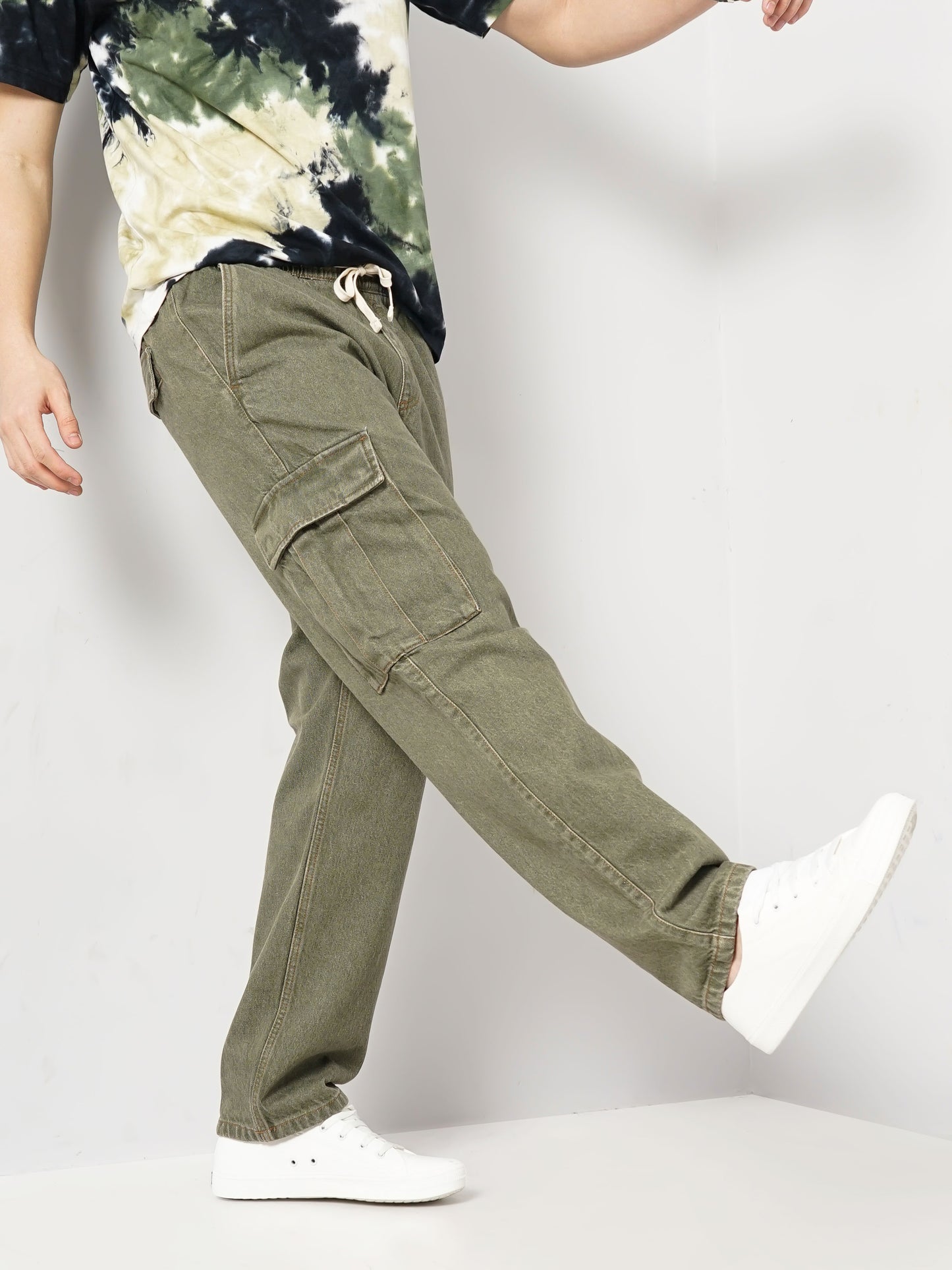 Celio* Cotton Slim Fit Green Jean