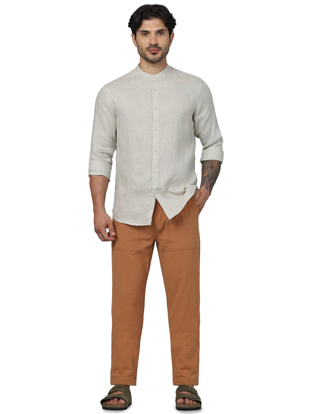 Celio* Cotton Jogger Fit Red Trouser