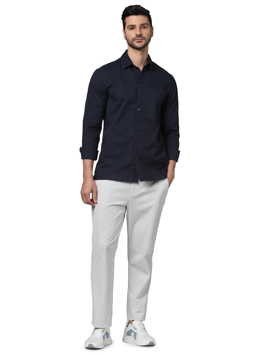 Celio* Nylon Slim Fit Grey Trouser