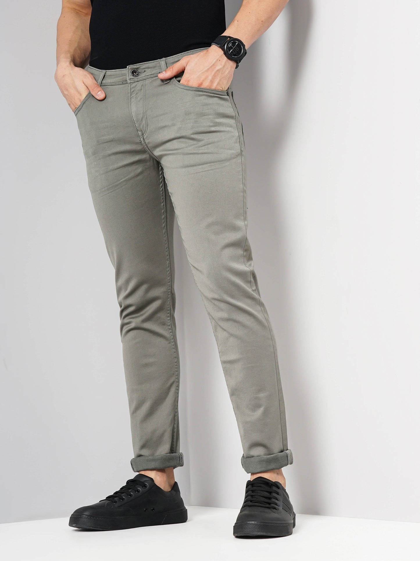 Celio* Cotton Slim Fit Grey Jean