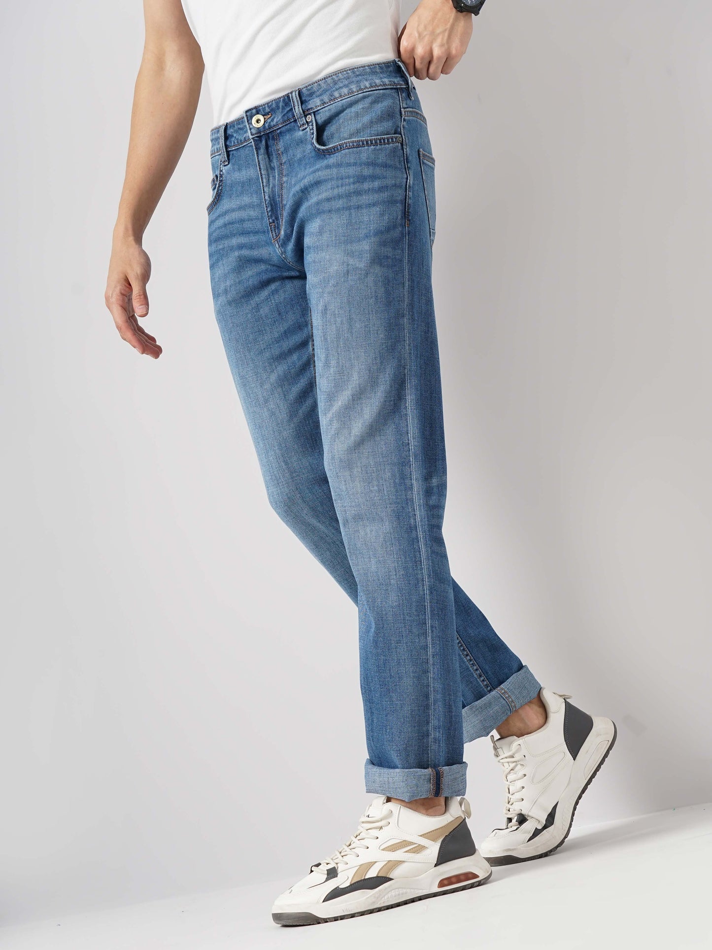 Celio* Cotton Straight Slim Fit Blue Jean