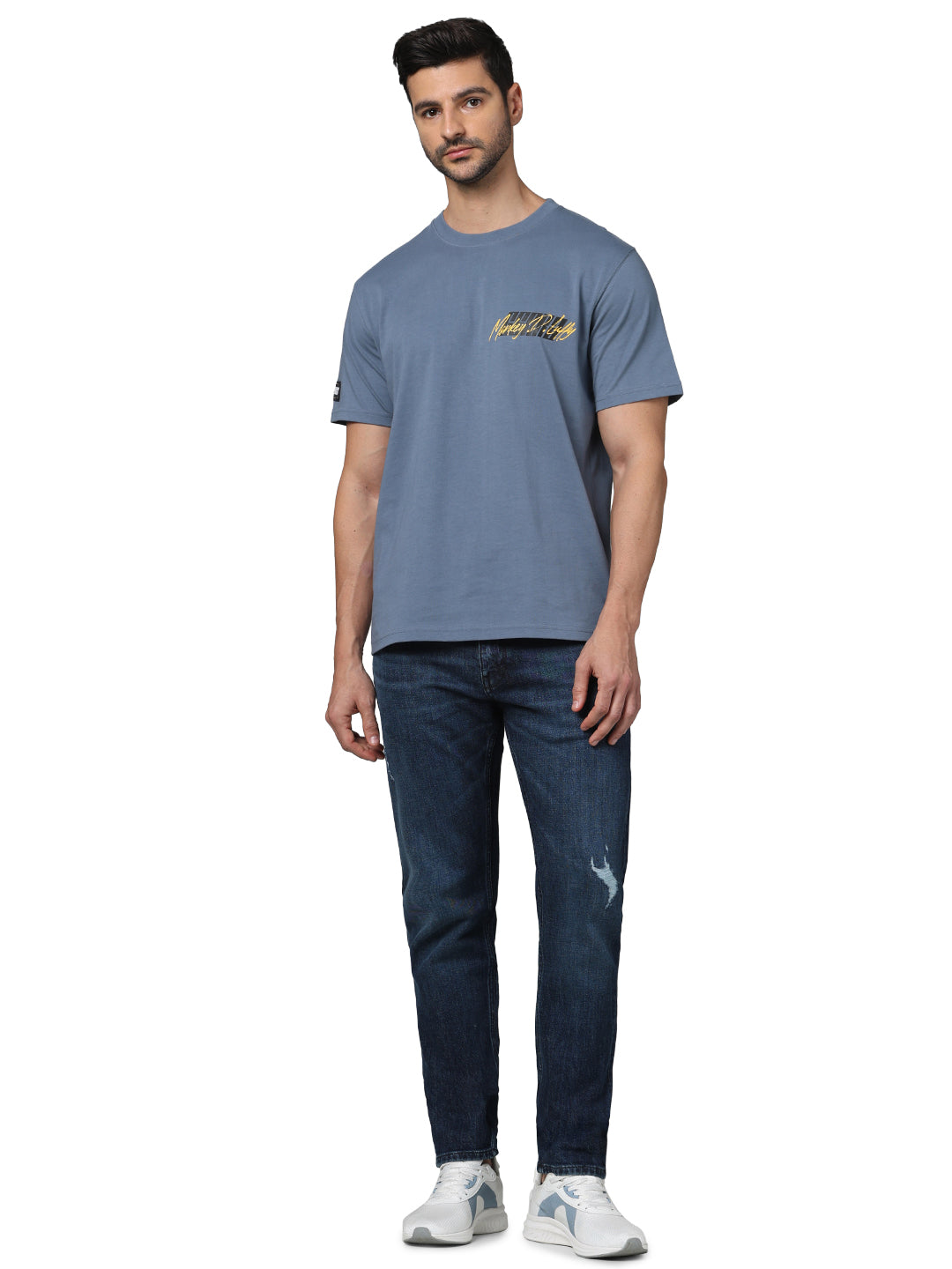 Celio* Cotton Straight Slim Fit Blue Jean