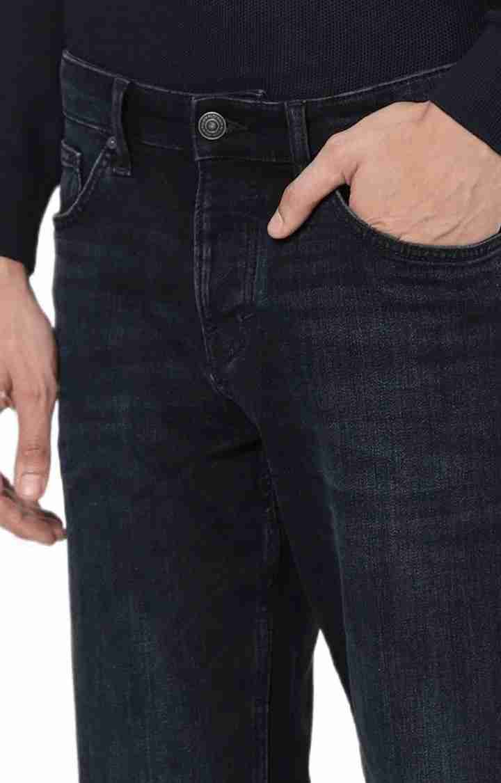 Celio* Cotton Straight Fit Navy Blue Jean