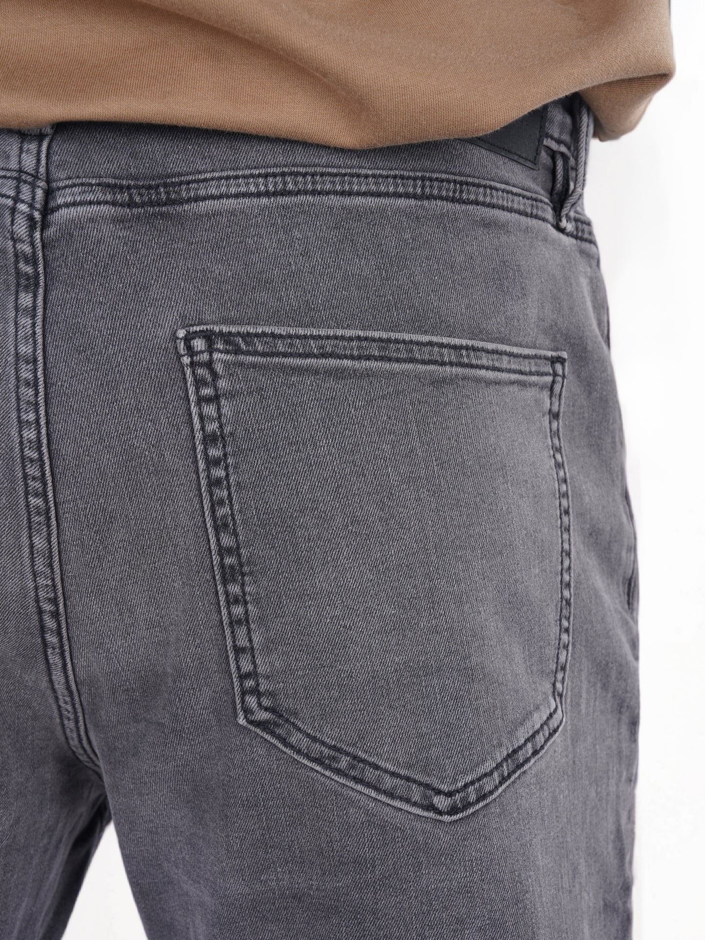 Celio* Cotton-Blend Straight Fit Grey Jean