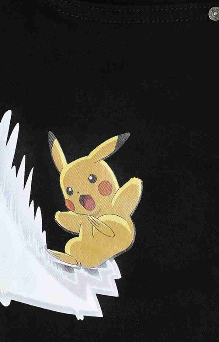 Celio* Pokemon Cotton Regular Fit Black Jean