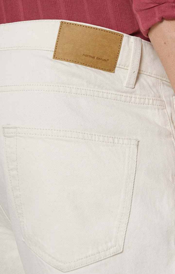 Celio* Cotton Relaxed Fit Cream Jean