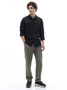 Regular Fit 100% Linen T-Shirt - Black