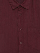 Regular Fit 100% Linen Shirt - Purple