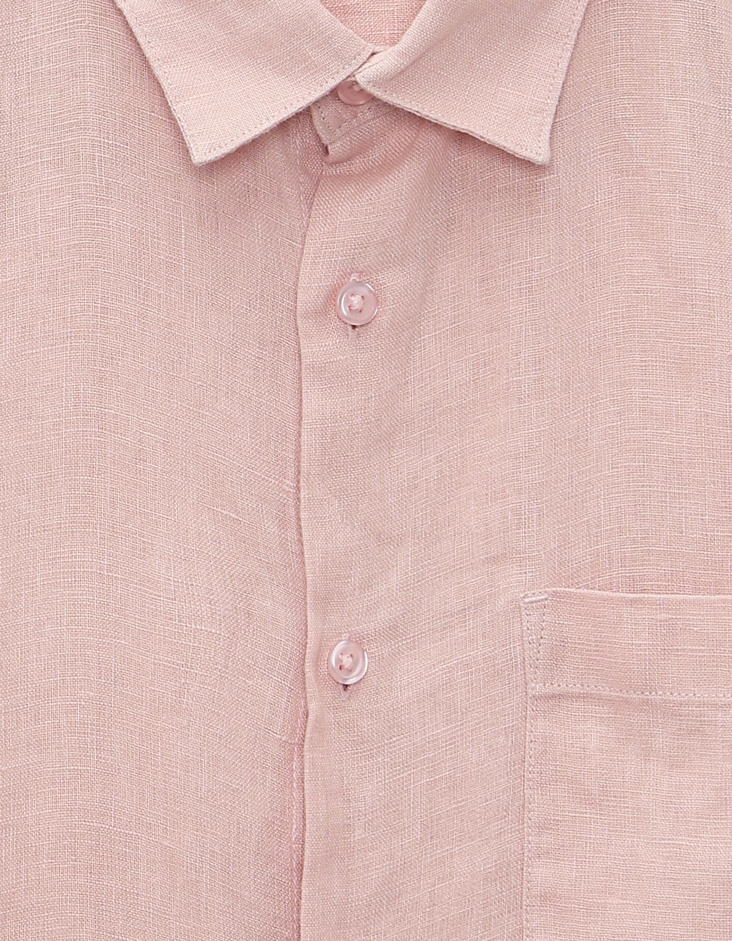 Celio* Regular Fit Solid Men Linen Pink Shirt