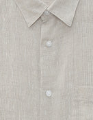 Regular Fit 100% Linen Shirt - Off White