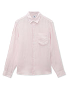 Regular Fit 100% Linen Spread Collar Shirt - Pink