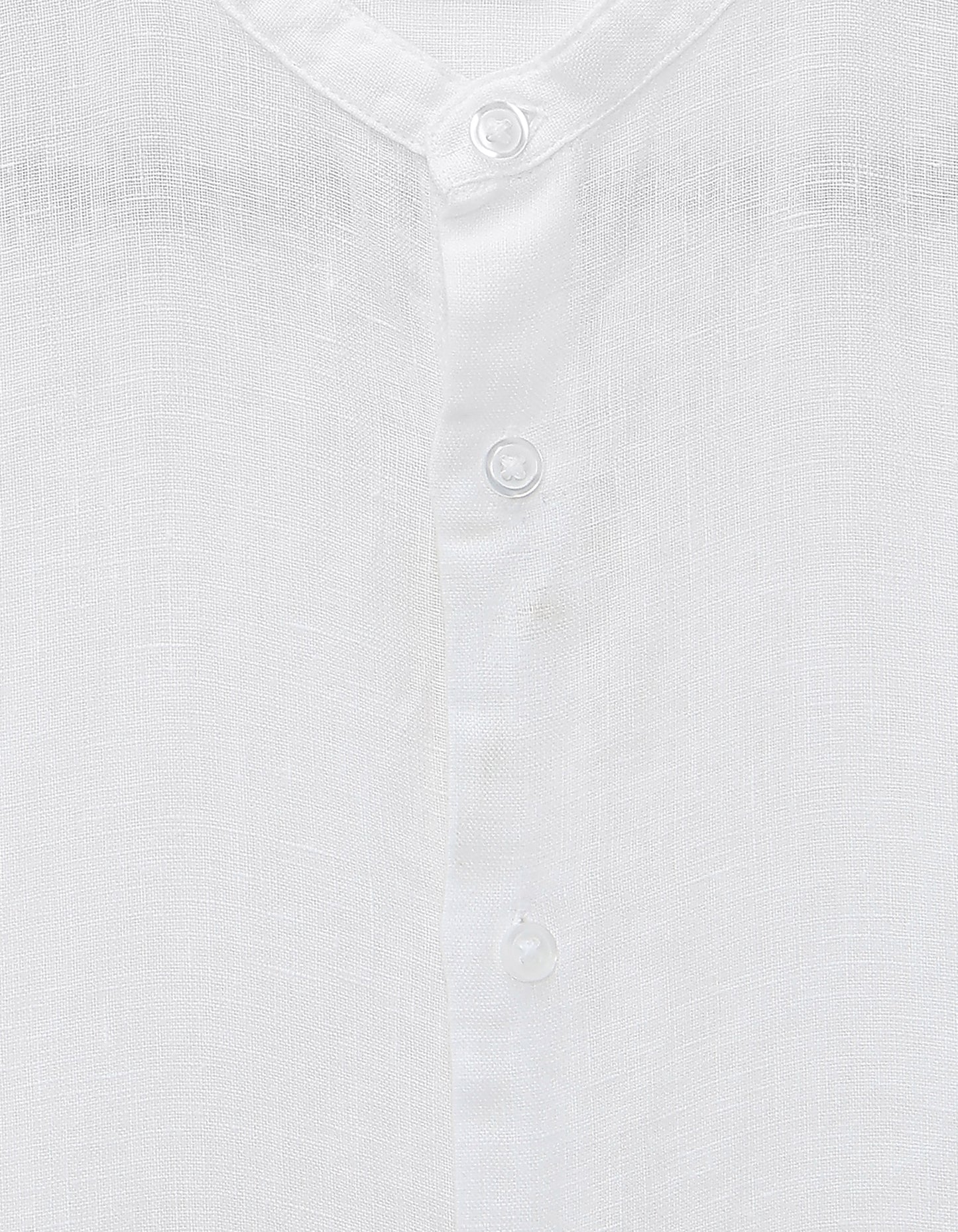 Celio* Solid Men White Regular Fit Linen Shirt
