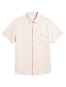 Regular Fit 100% Linen Shirt - Orange