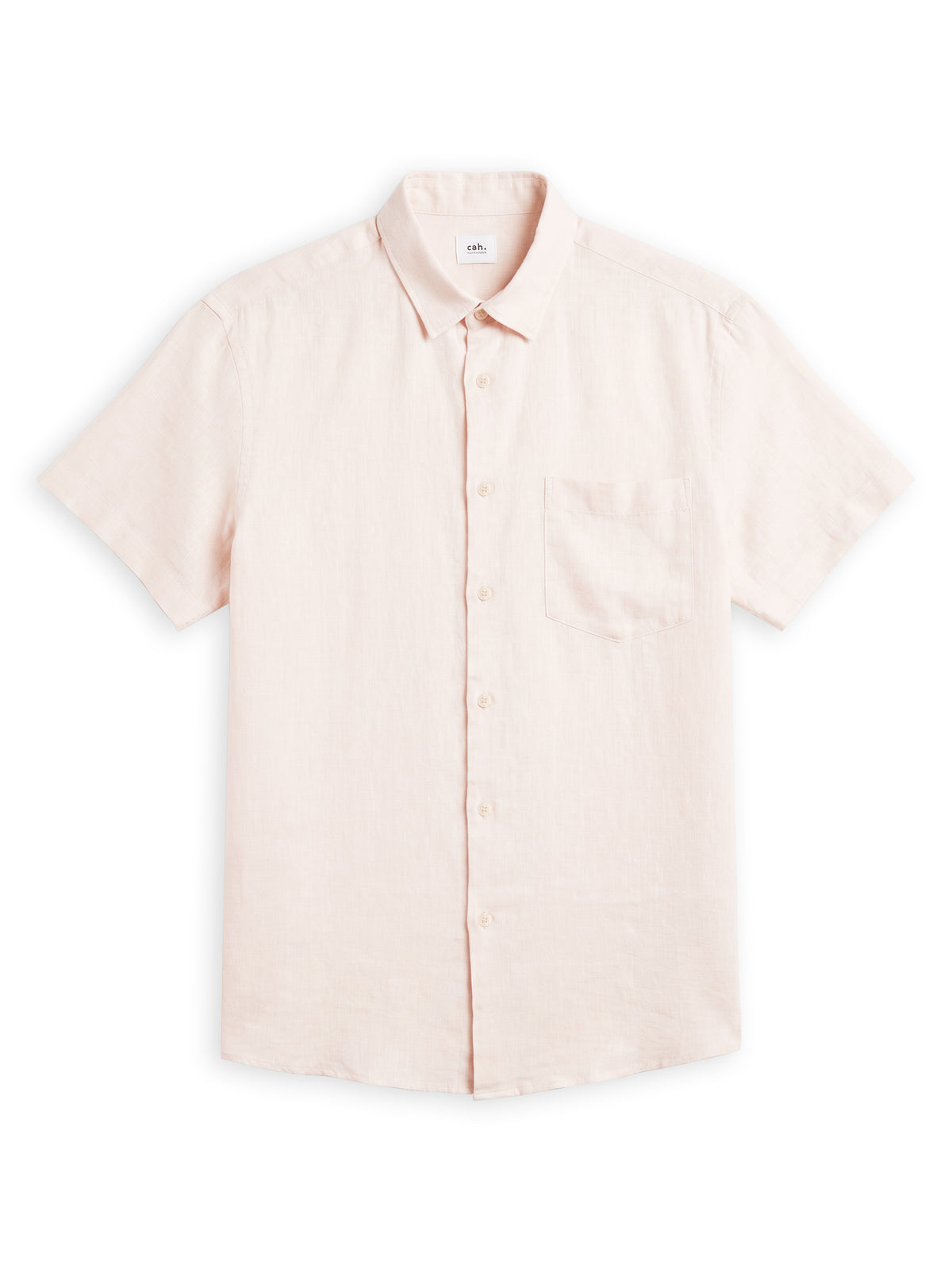 Regular Fit 100% Linen Shirt - Orange