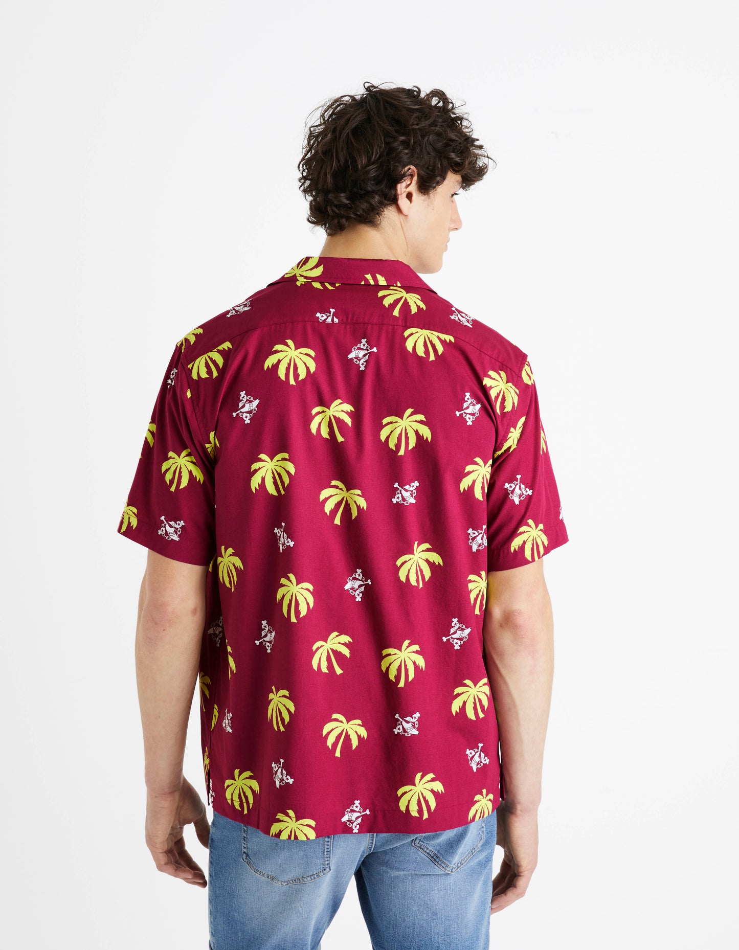 Celio* One - Piece Regular Fit Cotton Pink Shirt