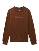 Regular Fit Cotton Blend Printed Crew Neck Sweatshirt - Brown